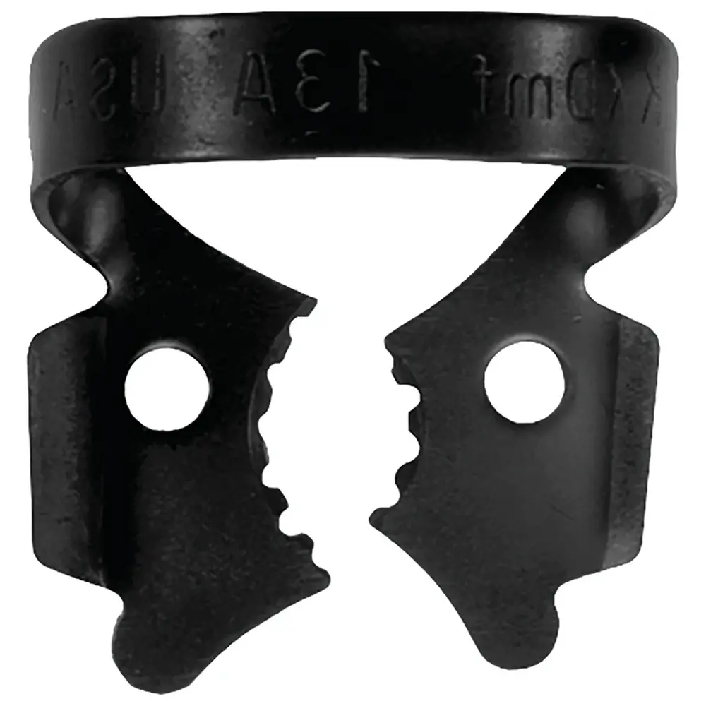 Kentzler-Kaschner KKD® Kofferdam Klammern triColor Antireflect - Stück schwarz matt, Nr. 12A, für Molaren