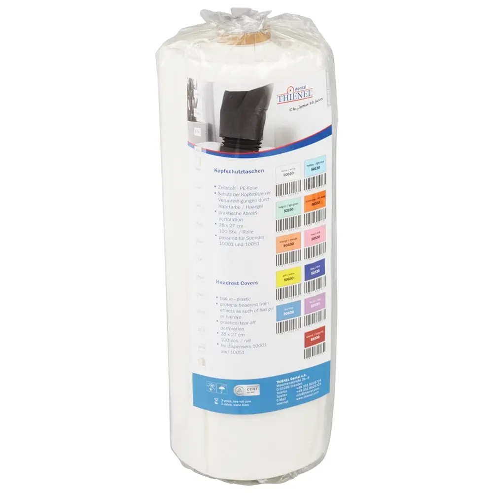 THIENEL Dental Kopfschutztaschen - Rolle 100 Stück weiß, 28 x 25 cm
