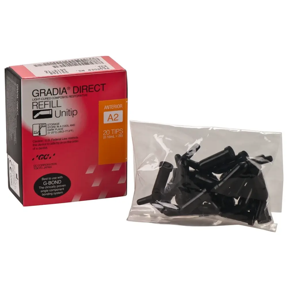 GC GRADIA® DIRECT - Packung 20 x 0,24 g Unitip Anterior A2