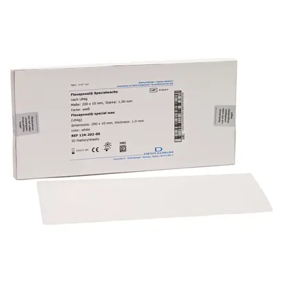 Dentaurum GmbH & Co. KG Flexaponalwachs weiß 200x10mm S1,0mm Pa 50