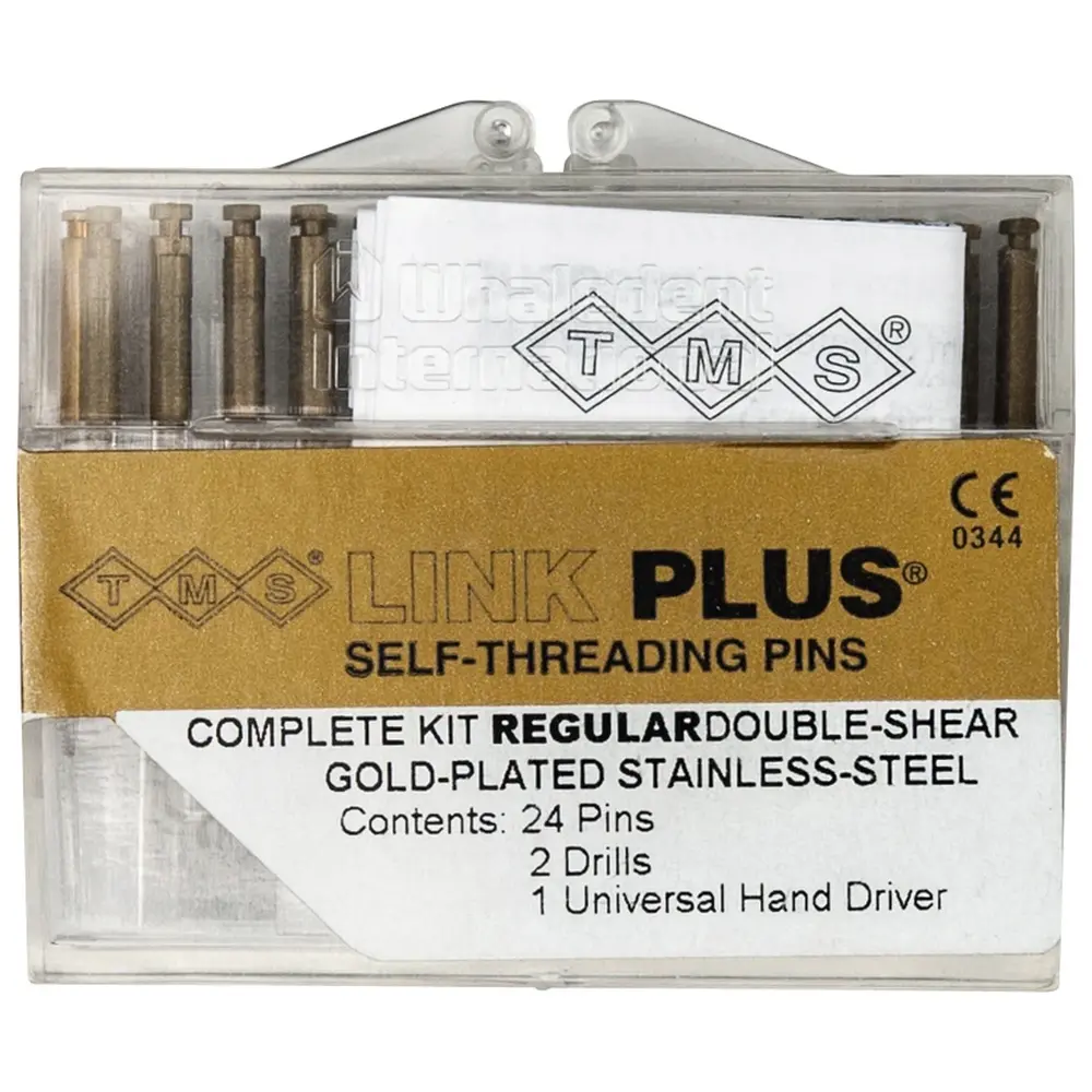 COLTENE TMS® LINK - Packung 24 Doppelstifte, 2 Bohrer K-96, 1 Handschraubschlüssel, Regular 2 in 1 gold EL751-24