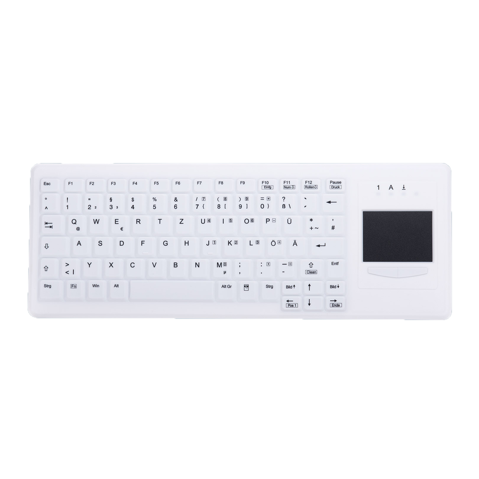 Tastatur mit Touchpad Kabel weiß St