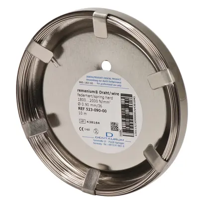 Dentaurum GmbH & Co. KG remanium Draht rund federhart D0,90mm/36 10m Rolle Dentaurum GmbH & Co. KG remanium Draht rund federhart D0,90mm/36 10m Rolle