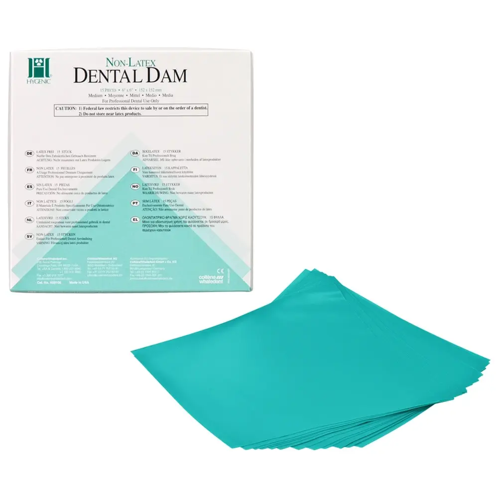 COLTENE HYGENIC® Dental Dam Non-Latex - Packung 15 Stück Erwachsene COLTENE HYGENIC® Dental Dam Non-Latex - Packung 15 Stück Erwachsene