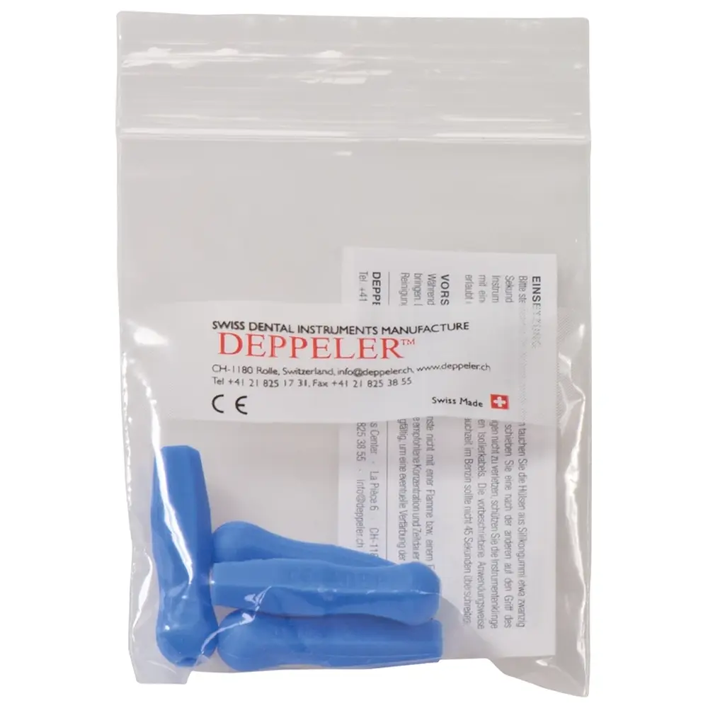 American Dental Griffhülsen - Packung 4 Stück blau