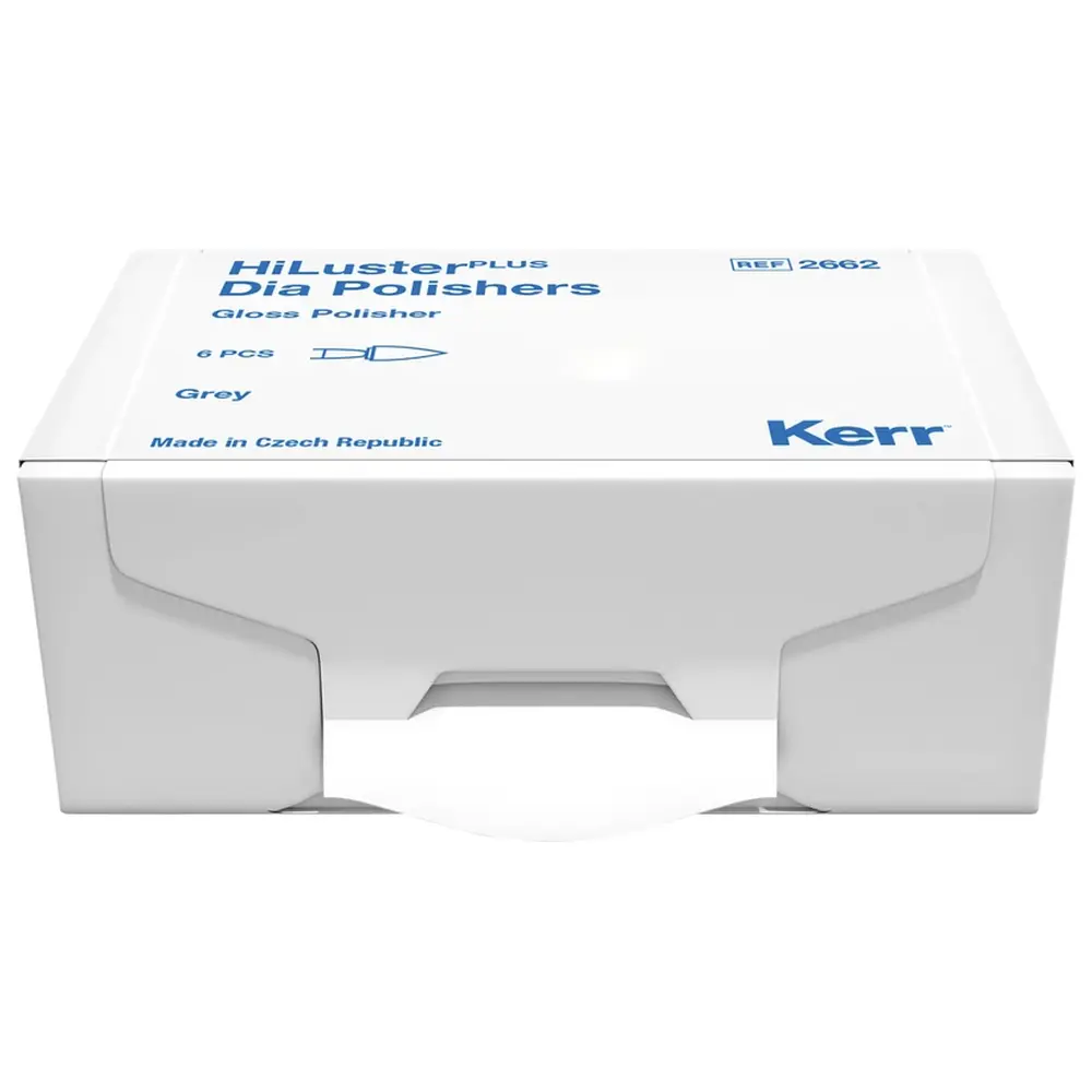 Kerr HiLusterPLUS™ - Packung 6 Stück grau, RA, Figur Minipoint, 7,7 mm, Ø 3,5 mm