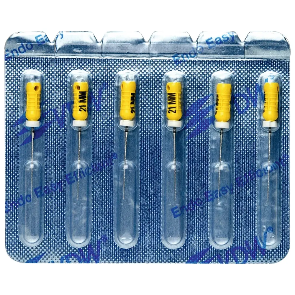 VDW STERILE Hedstroem Feilen - Blisterpackung 6 Stück 21 mm ISO 020