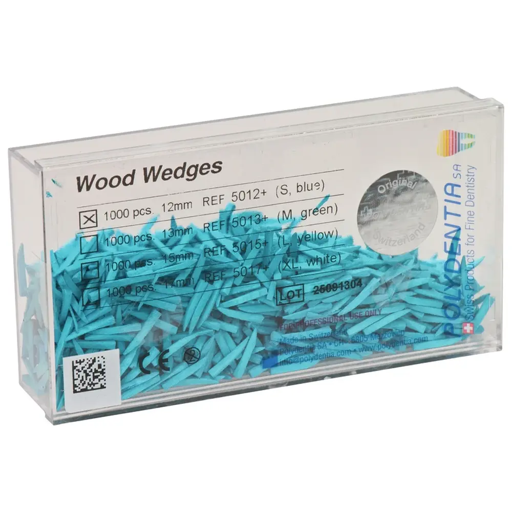 36573_Interdentalkeile_Ahornholz__Packung_1000_Stueck_blau_12_mm Polydentia SA Interdentalkeile Ahornholz - Packung 1.000 Stück blau, 12 mm