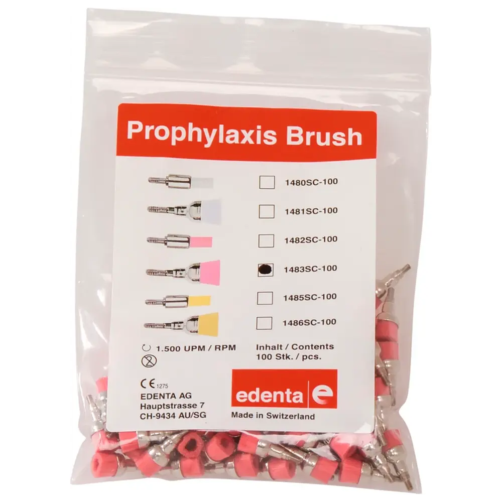 Edenta Screw-In Bürsten - Packung 100 Stück rosa ISO 060 Edenta Screw-In Bürsten - Packung 100 Stück rosa ISO 060
