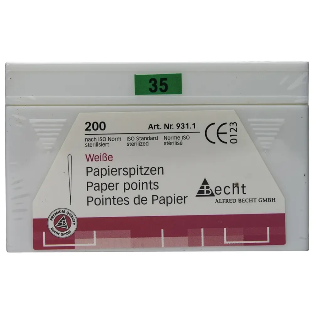 Becht Papierspitzen weiß - Packung 200 Stück ISO 035