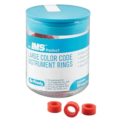 Hu-Friedy IMS Farbkodierungsringe maxi - Packung 50 Stück, IMS-1286L, rot