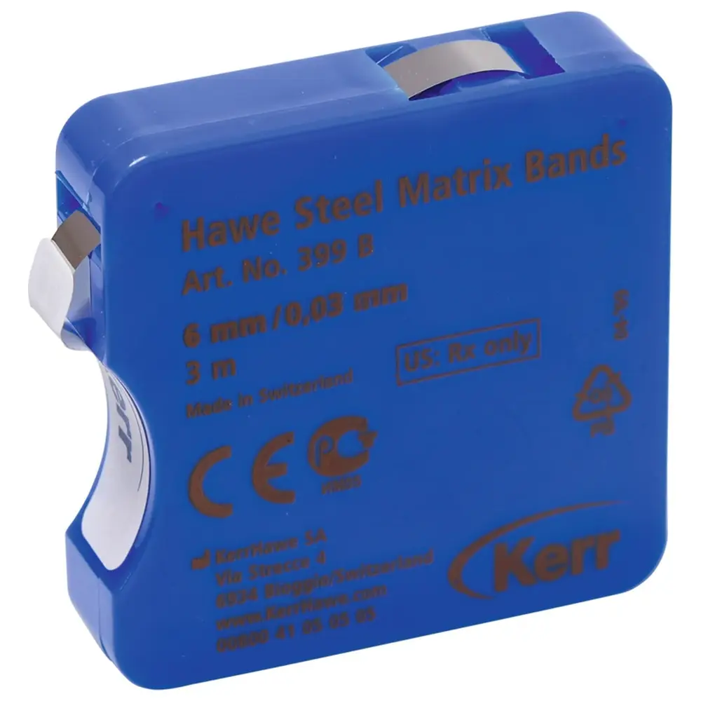 Kerr Stahl Matrizenbänder - Rolle 3 m Band Breite 6 mm, Stärke 0,03 mm