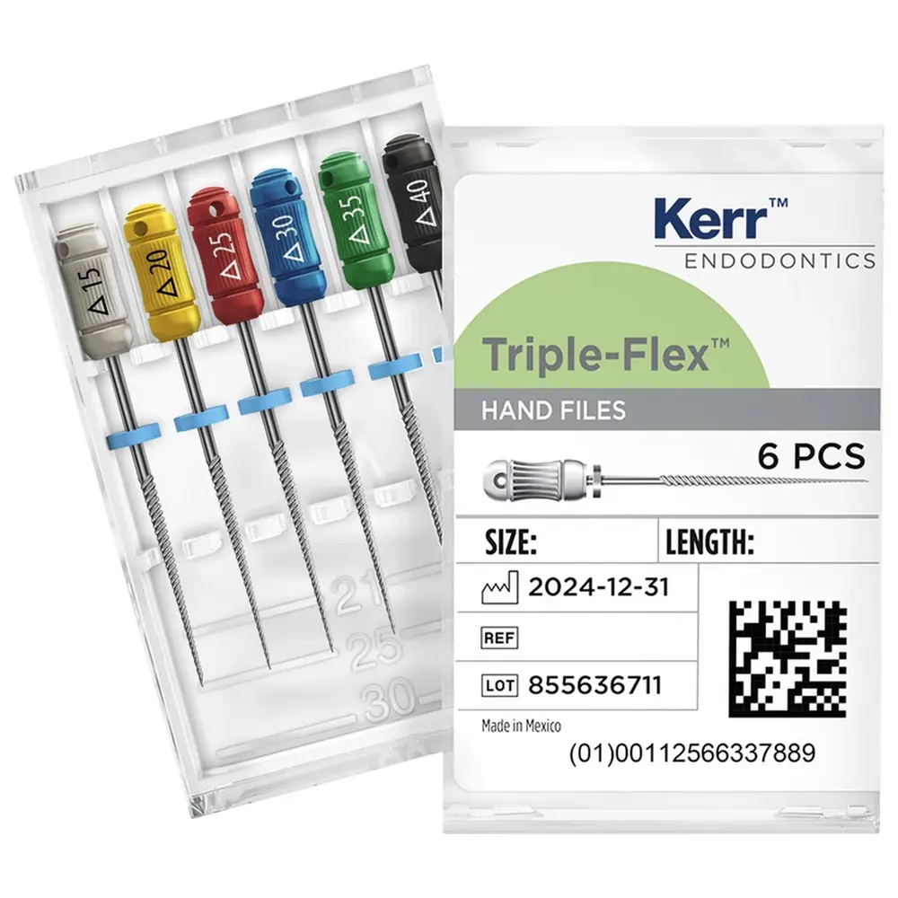 Kerr Triple-Flex Feile - Packung 6 Stück 21 mm gelb, ISO 020