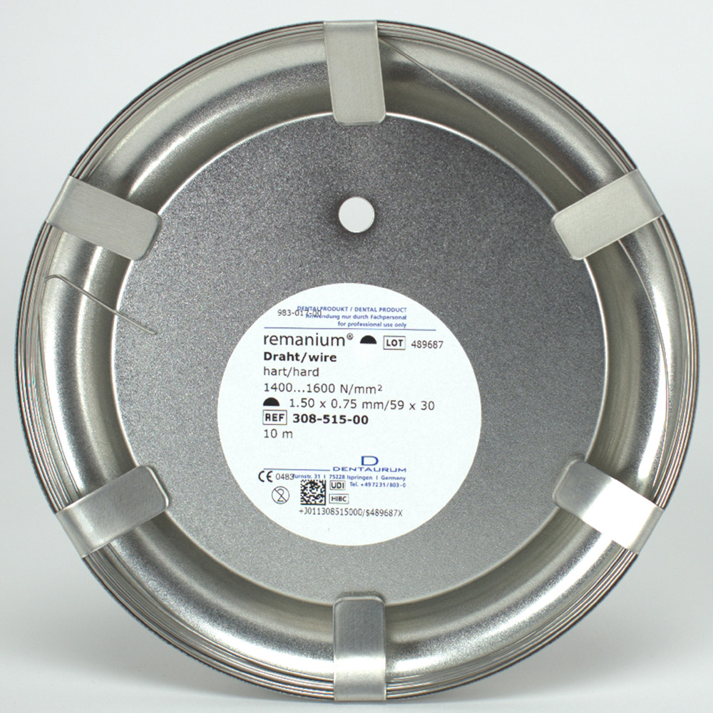 Remanium Draht hart 1,5x0,75mm Rl