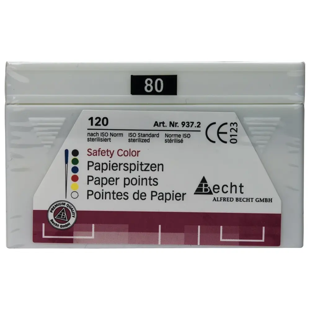 Becht Papierspitzen Safety Color - Packung 120 Stück ISO 080