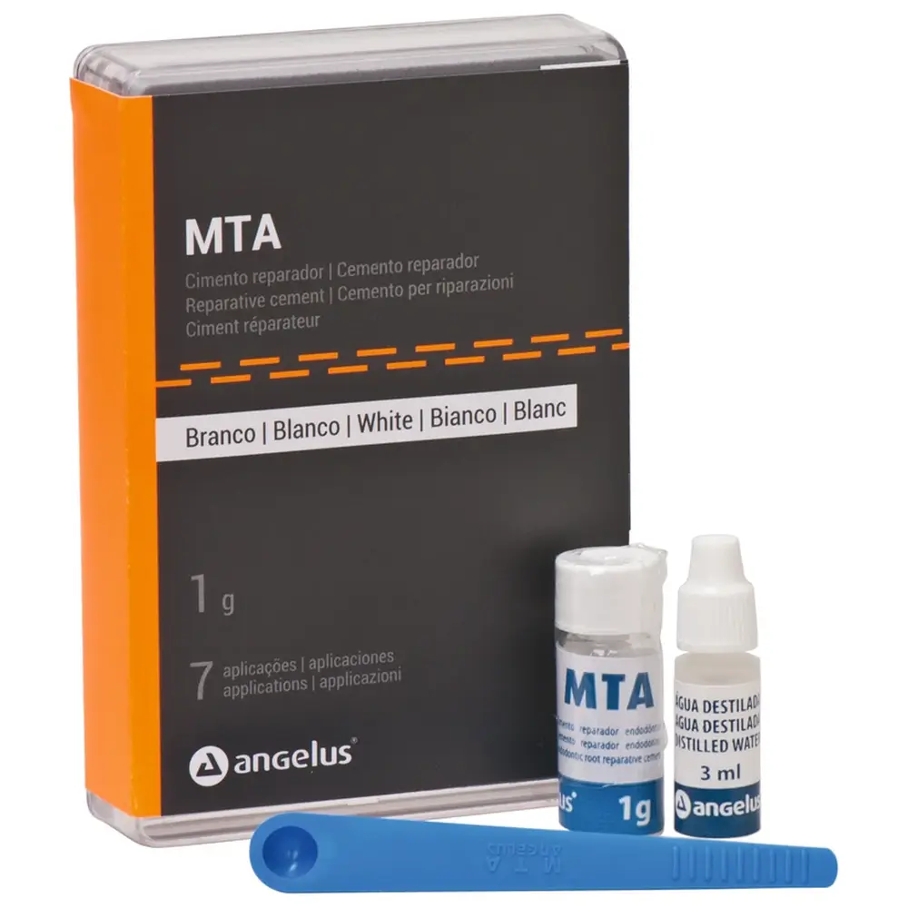 American Dental MTA-Angelus - Packung 1 g Zement weiß, 3 ml destilliertes Wasser, 1 Messlöffel