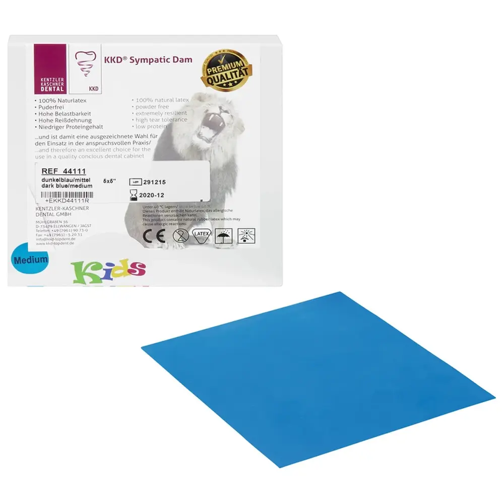 Kentzler-Kaschner KKD® SypamticDam Kids - Packung 52 Stück blau, 13 x 13 cm, mittel, Premium-Qualität