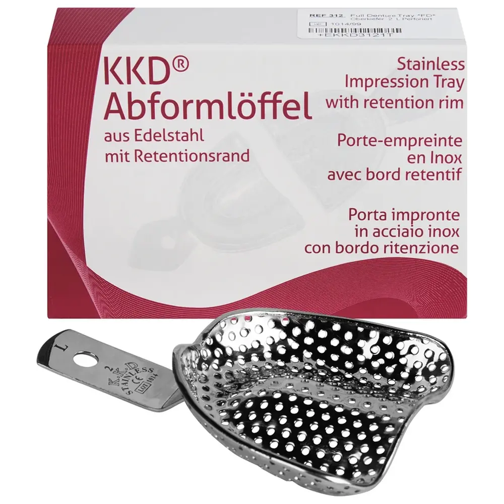 Kentzler-Kaschner KKD® Abformlöffel unbezahnt - Stück OK-2 FDL, perforiert