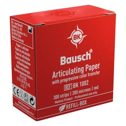 Dr. Jean Bausch GmbH & Co.KG Artikulationspapier 200my rot BK1002 Box Dr. Jean Bausch GmbH & Co.KG Artikulationspapier 200my rot BK1002 Box
