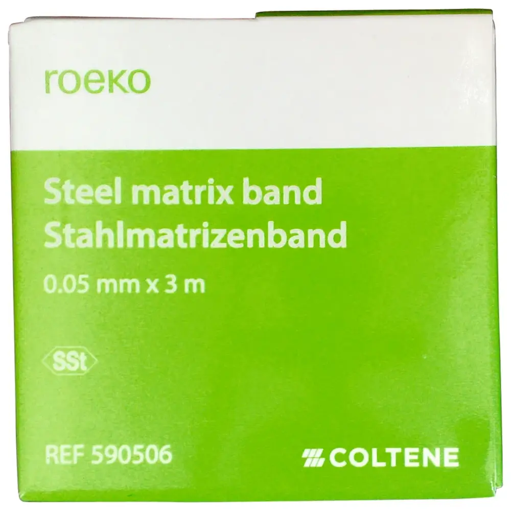 COLTENE roeko Stahlmatrizenband - Spender 3 m Band Breite 6 mm, Stärke 0,05 mm