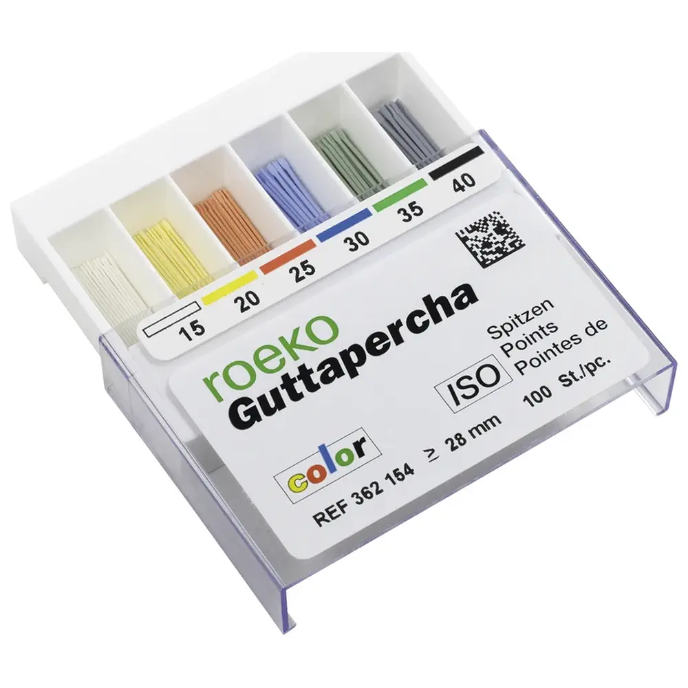 COLTENE Guttapercha ISO color - Packung 100 Stück ISO 025