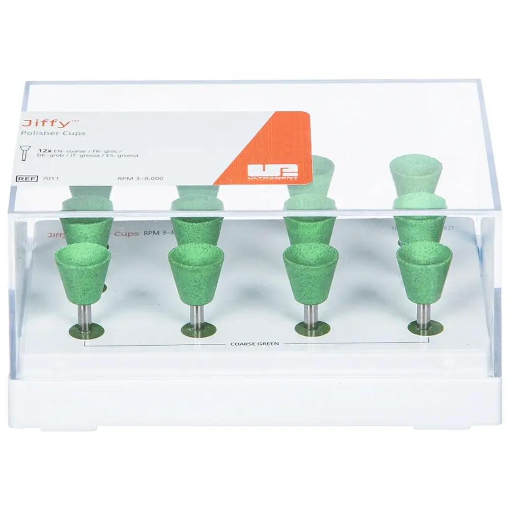 Ultradent Products Jiffy™ Original Composite System - Packung 12 Stück grün grob, RA, Figur Kelch