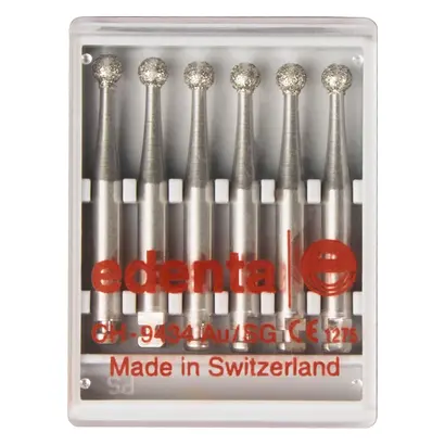 Edenta Diamanten 801 - Packung 6 Stück Standard, RA, Figur 001 Kugel, ISO 023