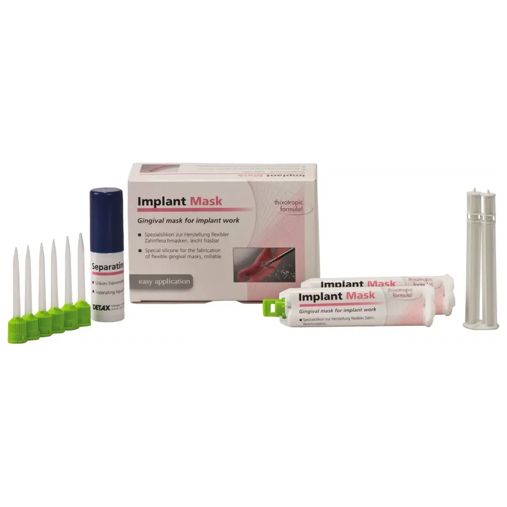 DETAX Implant Mask - Packung 2 x 10 ml Doppelkartusche mini-mix 1:1 Implant Mask, Zubehör
