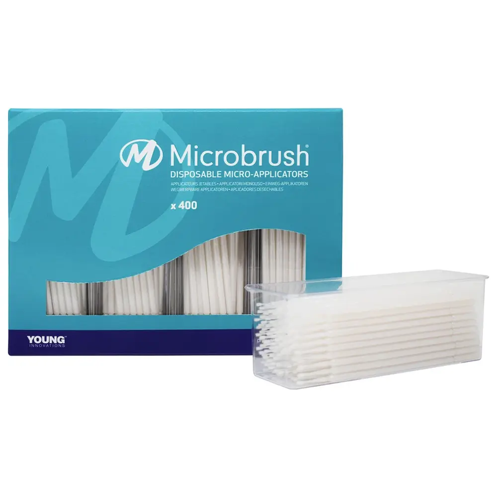 Microbrush International Microbrush® Applikatoren Plus Serie - Packung 400 Stück weiß, superfein 1 mm