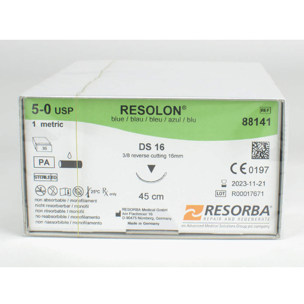 Resolon Monofil blau 5/0 DS-16 3Dtz