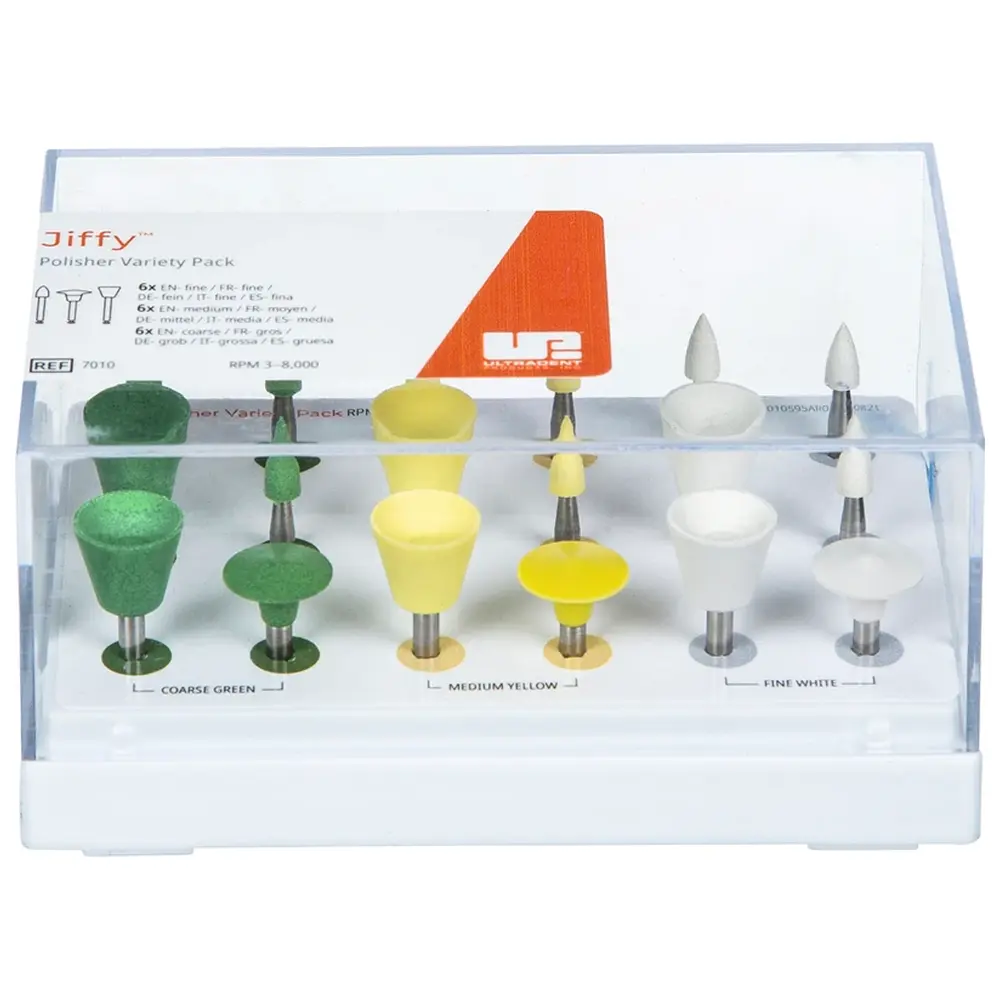 Ultradent Products Jiffy™ Original Composite System - Polisher Variety Pack 18 Polierer (grob, mittel, fein), RA