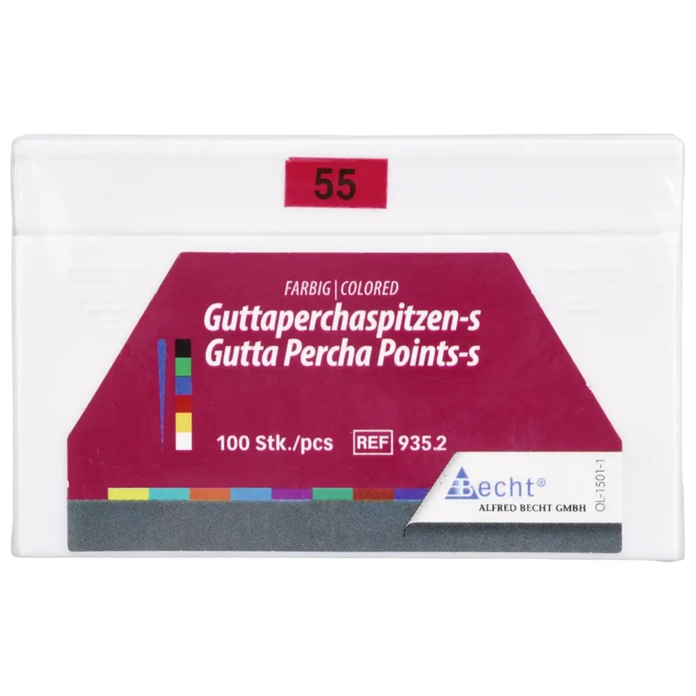 Becht Guttaperchaspitzen farbig - Packung 100 Stück ISO 055