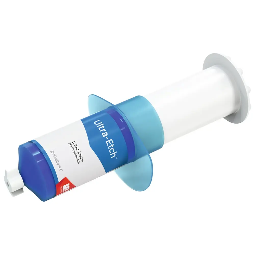 Ultradent Products Ultra-Etch™ IndiSpense - Set 30 ml IndiSpense Spritze, 20 Blue Micro tips, 20 x 1,2 ml Leerspritzen