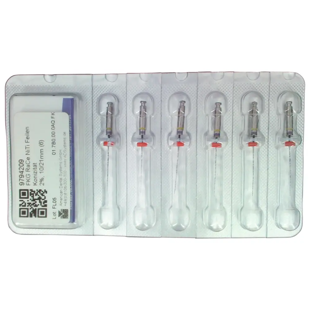 American Dental FKG RaCe - Packung 5 Stück 21 mm ISO 010, 2 %