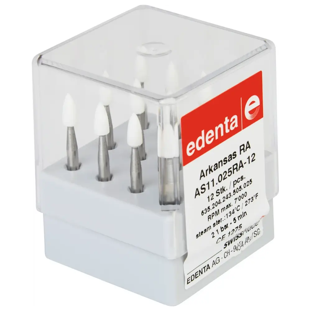 Edenta ARKANSAS - Packung 12 Stück RA, Figur 243, 6 mm, ISO 025