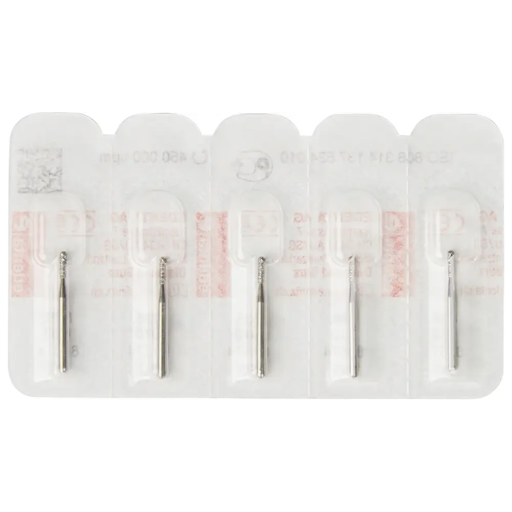 Edenta Diamanten 838 - Packung 5 Stück Standard, FG, Figur 137 Zylinder Kante rund, 4 mm, ISO 010