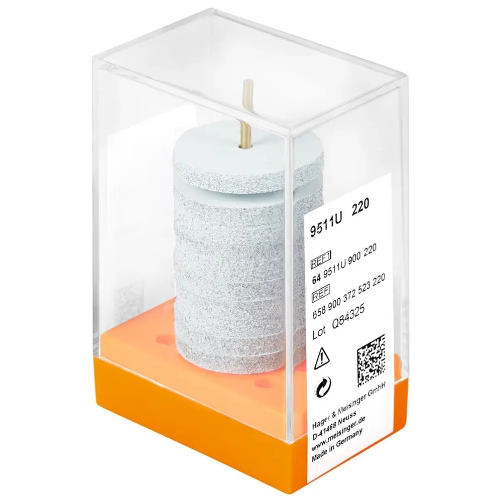 Hager & Meisinger Universalpolierer 9511U - Packung 10 Stück unmontiert, weiß, Figur 372, 3 mm, ISO 220