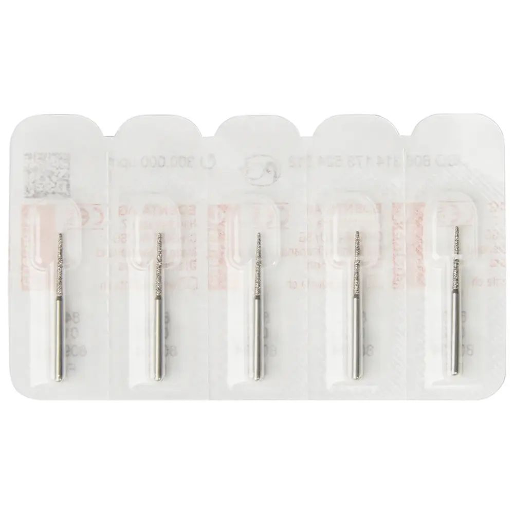 Edenta Diamanten 848 - Packung 5 Stück Standard, FG, Figur 173 Konus flach, 10 mm, ISO 012