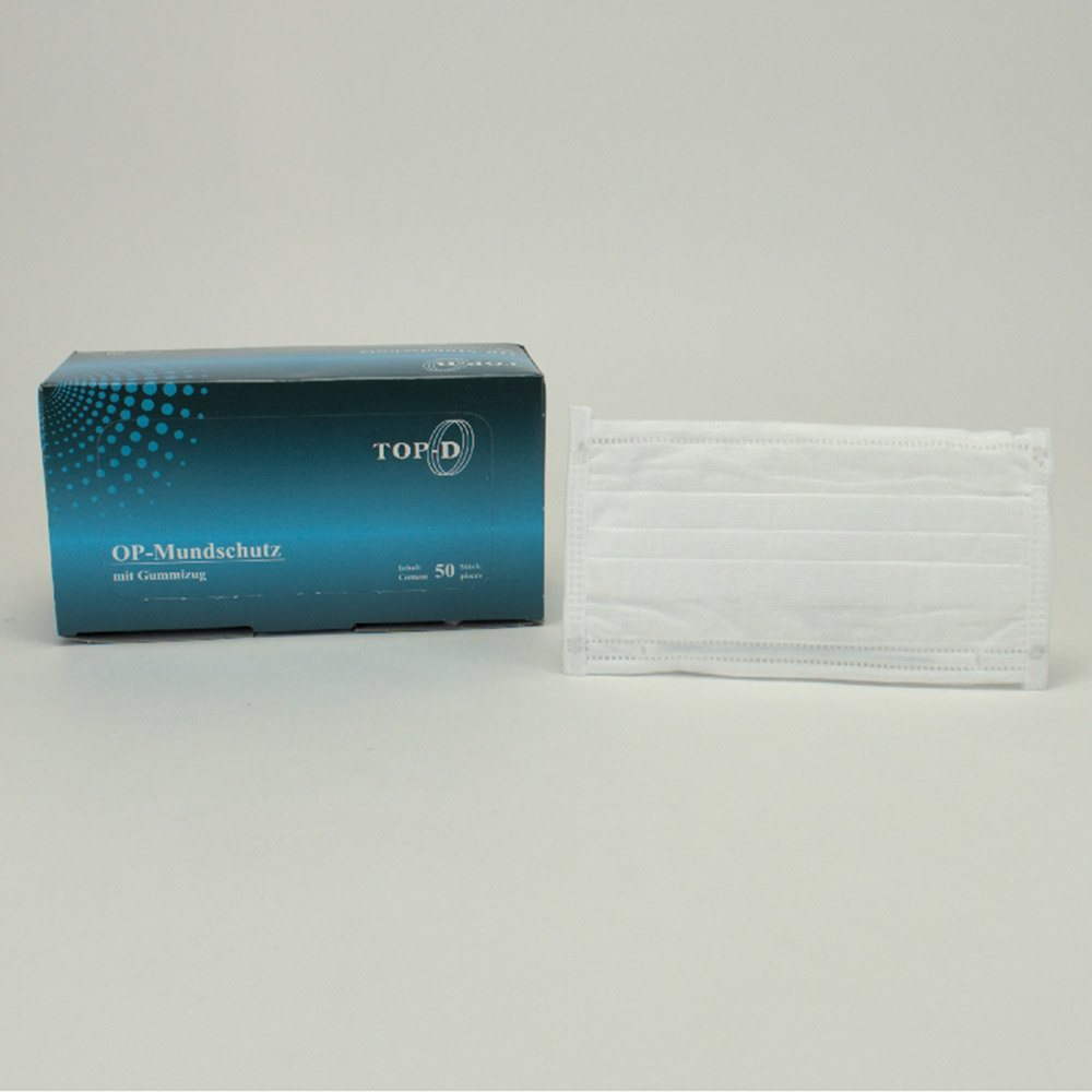 OP-Maske weiß Vlies 3lg. TypII G-Zug50St
