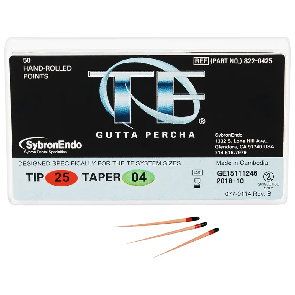 Kerr TF™ Guttapercha - Packung 100 Stück Taper.04, ISO 025