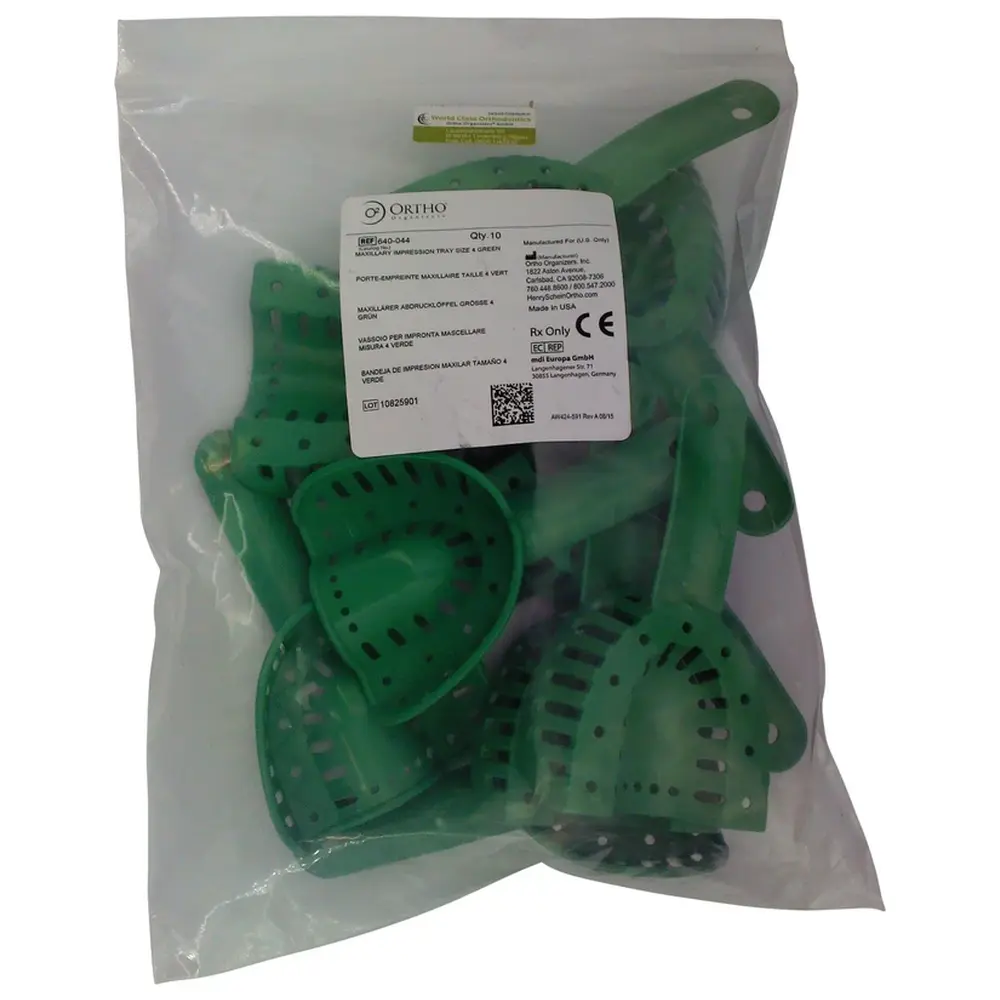 Cardex Dental ABFORMLÖFFEL - Packung 10 Stück OK, Gr. 4, grün