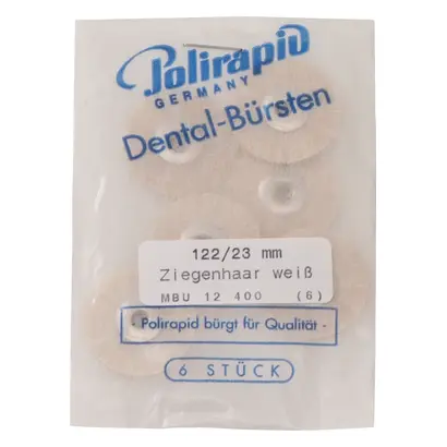 Polirapid Dr. Montemerlo GmbH & Co. KG Miniaturbürste unmontiert 122/23mm Ziegenhaar weiß Pa 6