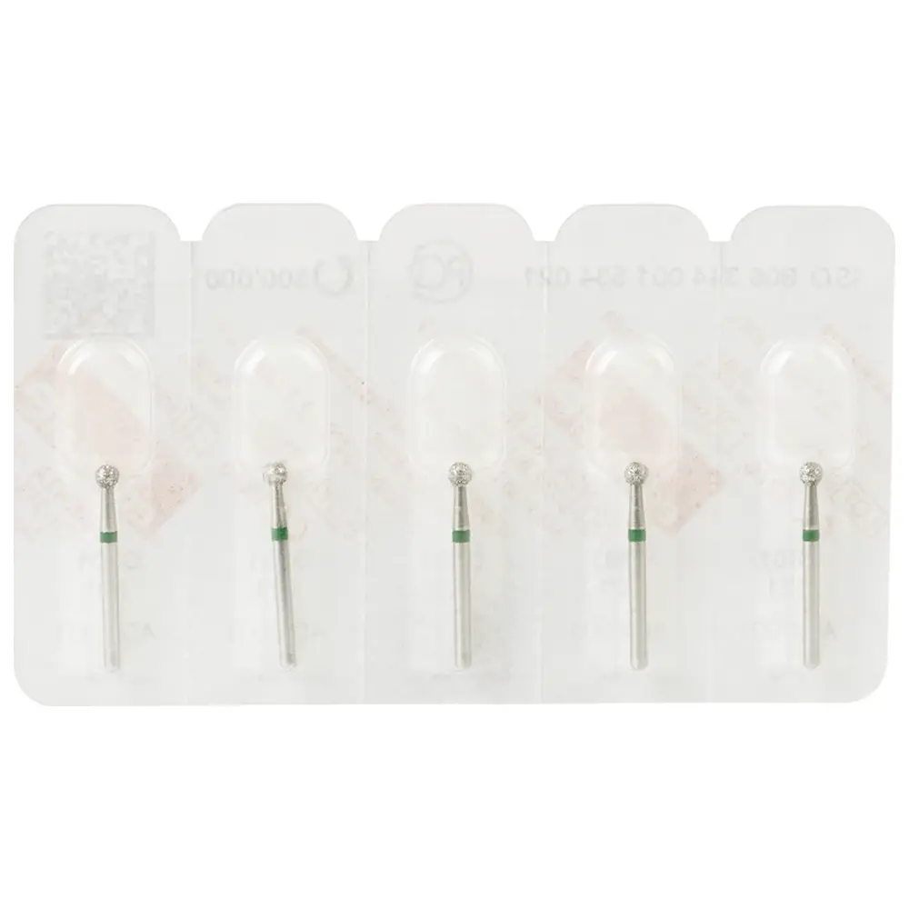 Edenta Diamanten 801 - Packung 5 Stück grün grob, FG, Figur 001 Kugel, ISO 021