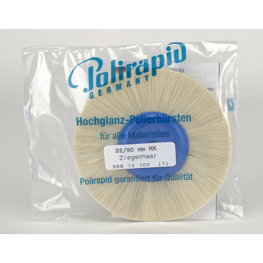 Rundbürste Ziege weiß KK Ø90mm St