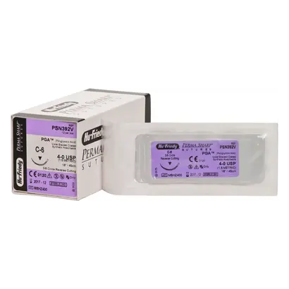 Surgical Specialties Mexico Nahtmaterial PGA 4-0A/C-6 PSN392V Pa 12