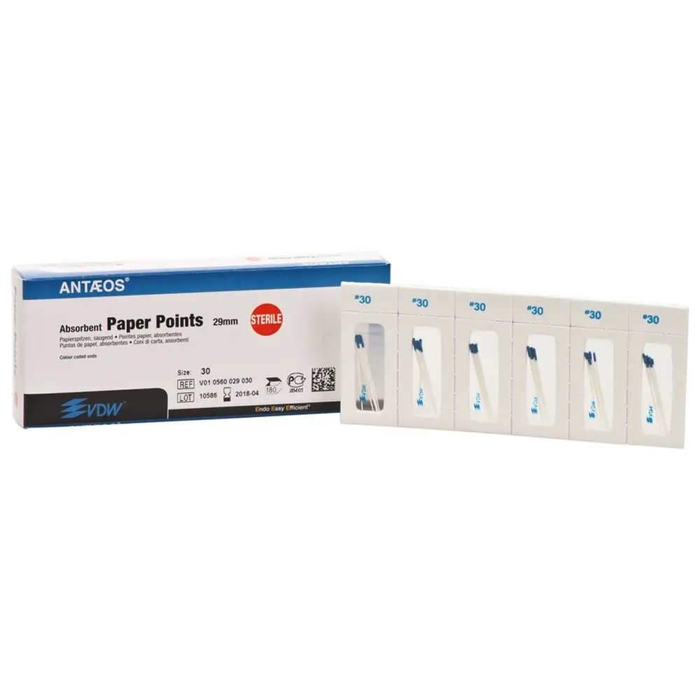 VDW Papierspitzen steril - Packung 180 Stück Taper.02, ISO 030