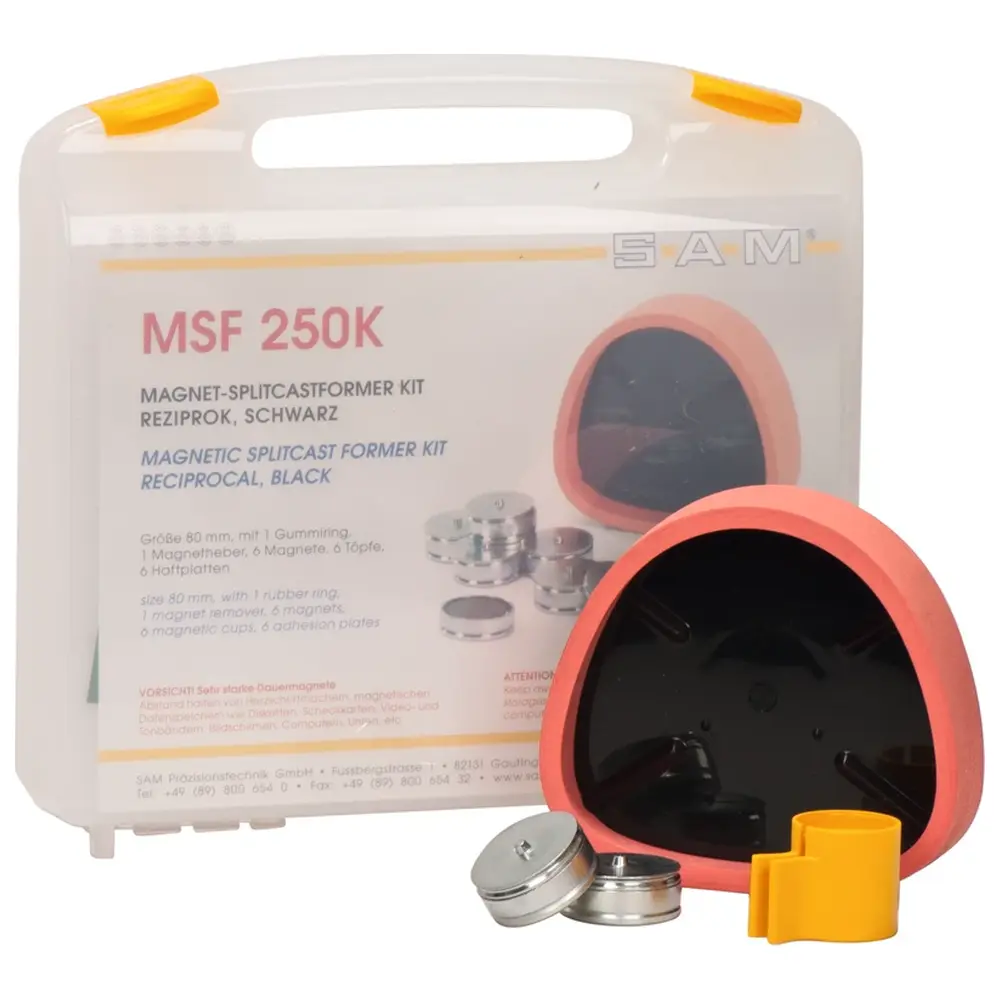 SAM Sockelsystem - Magnet-Splitcastformer Kit reziprok, 1 Formplatte schwarz, Zubehör