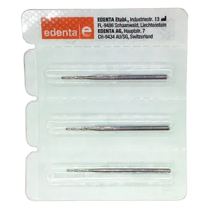 Edenta Chirurgie Knochenfräser nach Lindemann C162A - Packung 3 Stück HP, Figur 408, 10 mm, ISO 016