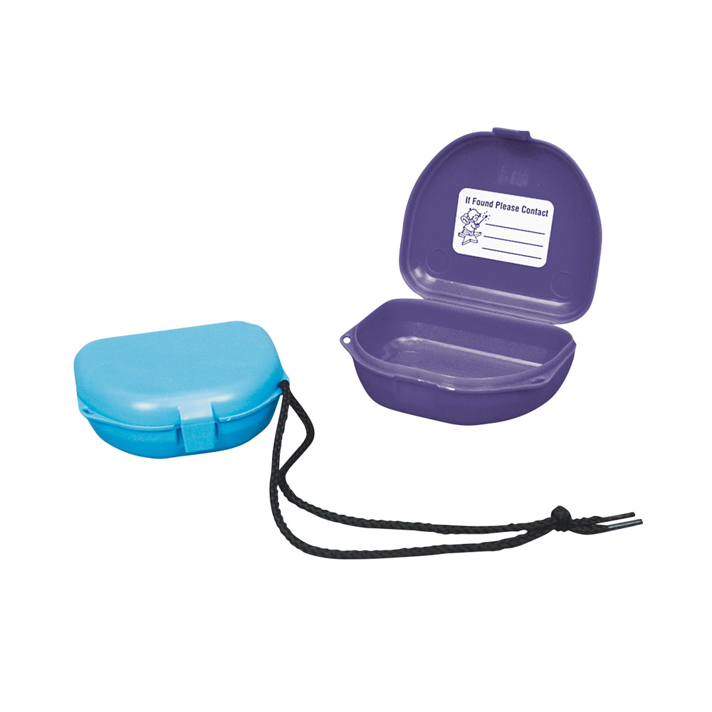 Spangenbox flach neon-blau 12St