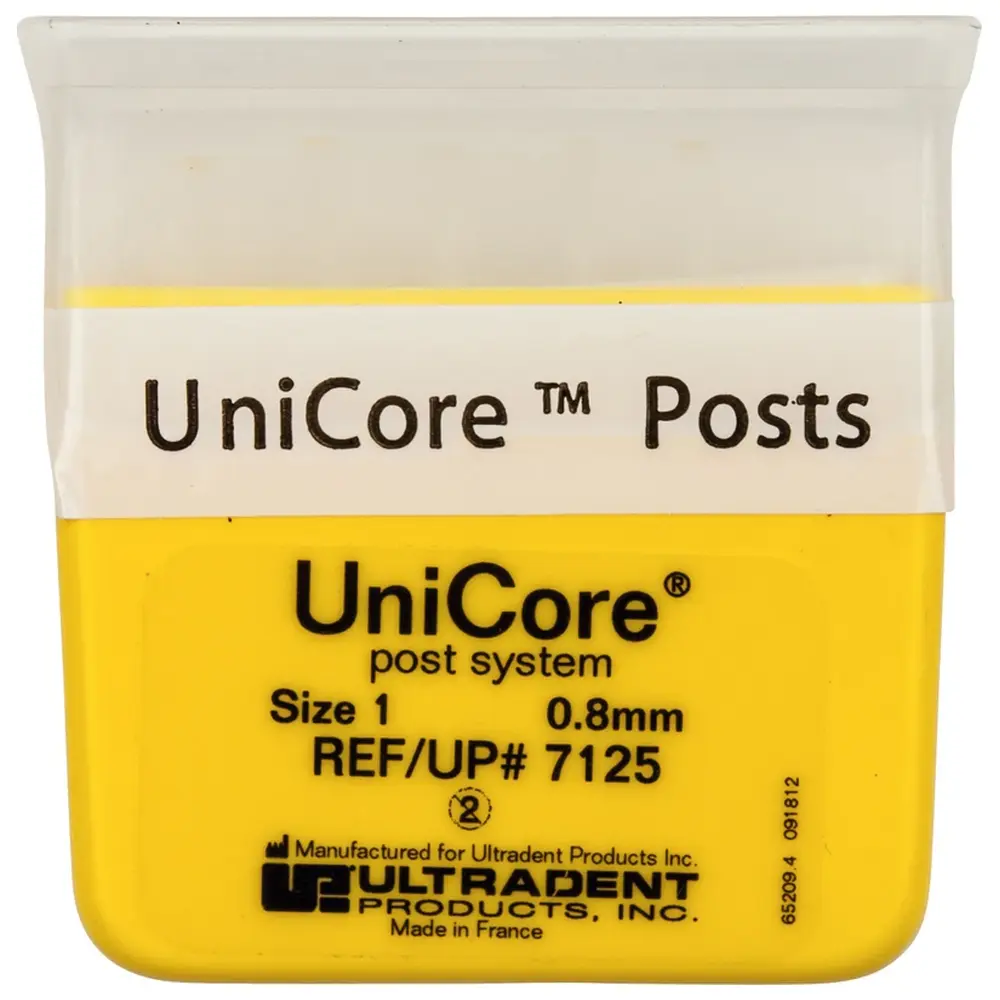 Ultradent Products UniCore™ - Packung 5 Wurzelstifte gelb, Gr. 1
